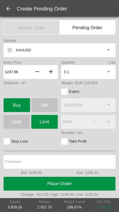 Fondex cTrader: mobile trading screenshot 3