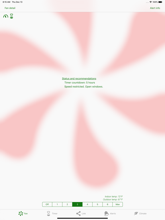 Airscape WH Fan Controller iPad screenshot 2 - Lifestyle app