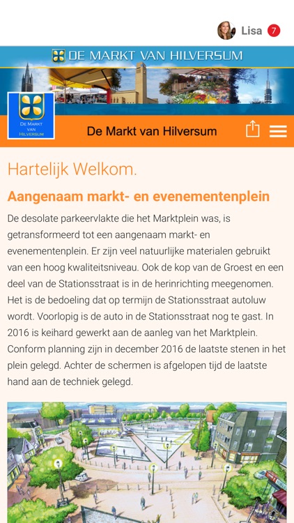 De markt van Hilversum