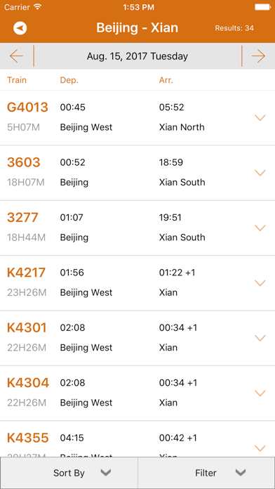 Screenshot #3 pour China Trains - Tickets Booking