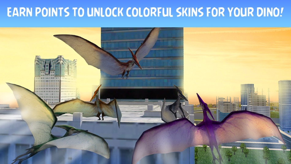 #4. Pterodactyl Dino City Attack Simulator 3D (iOS) 由: Tayga Games OOO