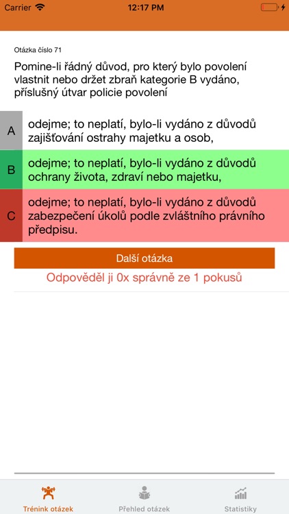 Testy - Zbrojní průkaz