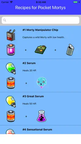 Game screenshot Recipes for Pocket Mortys mod apk