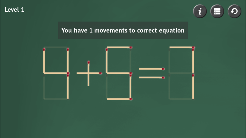 #1. Matchstick Puzzle (iOS) 由: Wixot Game