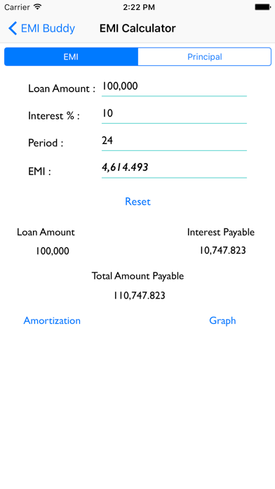 Screenshot #2 pour EMI Buddy - Loan EMI and Principal Calculator