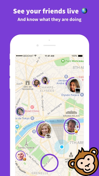 Geochat - Live friends map