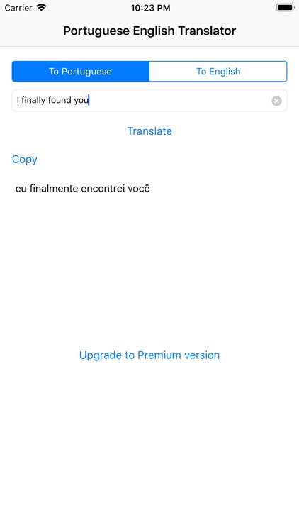 Portuguese English Translator