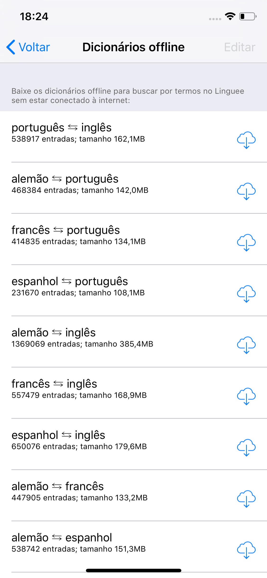 Dicionário Linguee na App Store