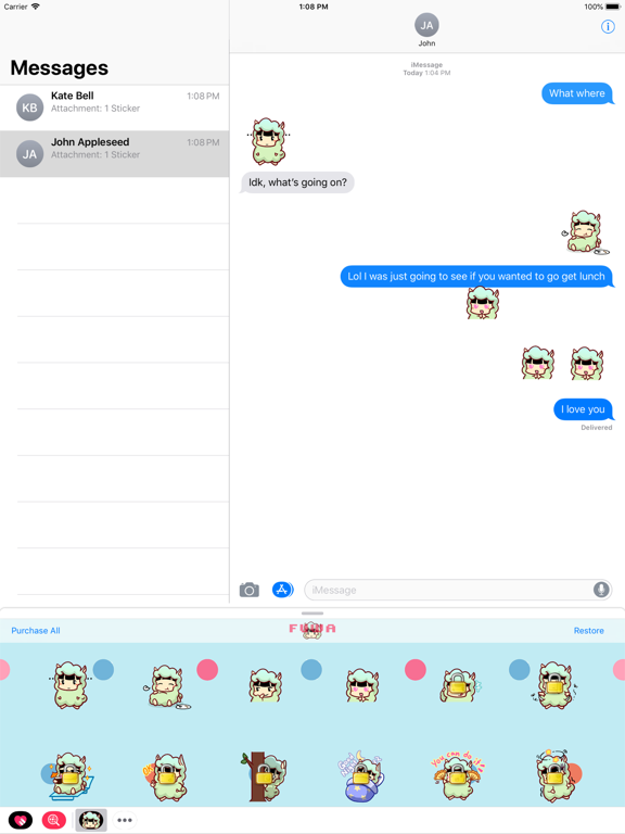Screenshot #4 pour Fuwa Alpaca Stickers