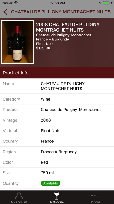 Metrovino Fine Wines screenshot 4