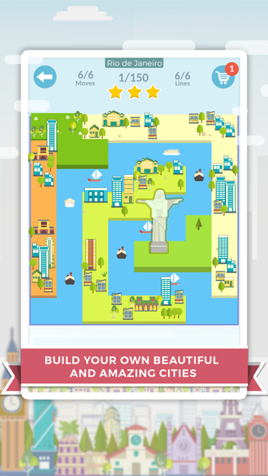 Screenshot #2 pour City Lines - Puzzle Game