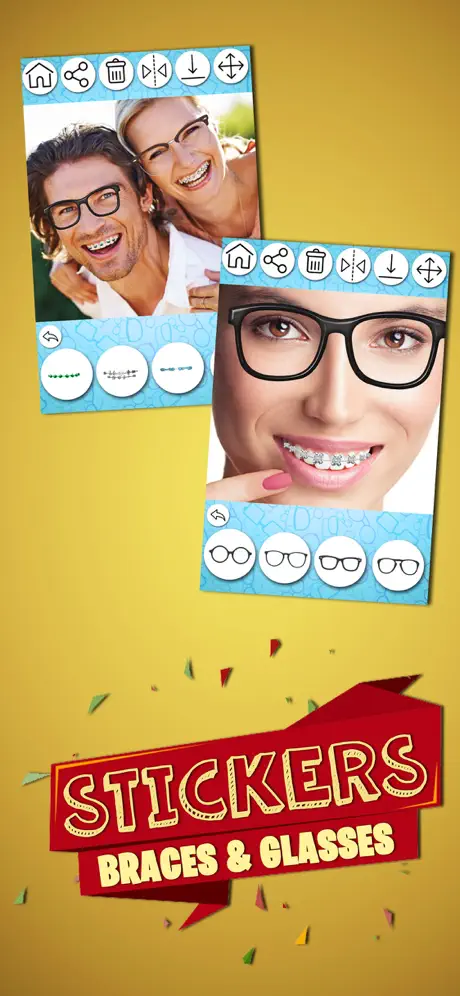 Braces & Nerd Glasses Stickers