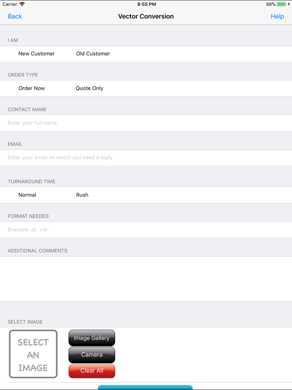 Embroidery Digitizing Services iPad screenshot 3 - Business app