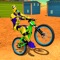 This time superhero spider is on bicycle with spider hero on crazy wheels