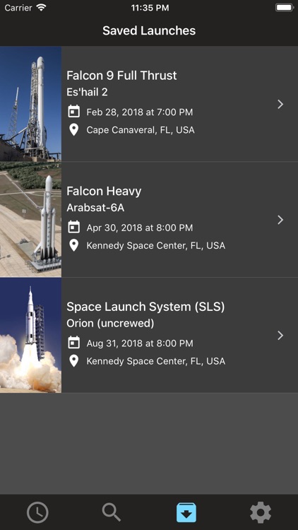 Liftoff: Launch Schedule