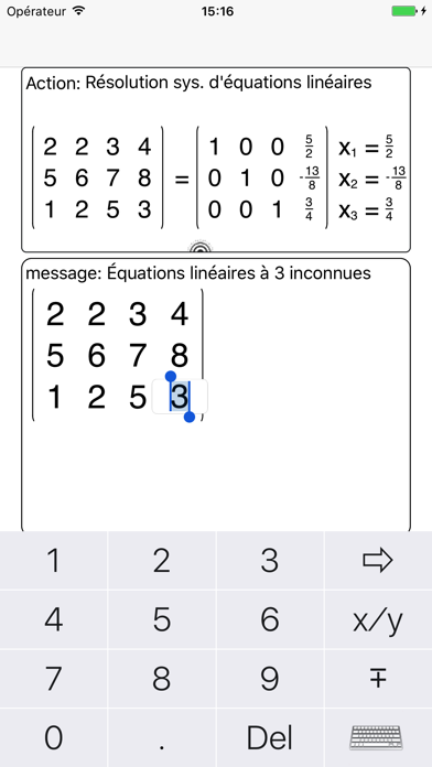 Screenshot #1 pour Calculum Pro - Calculatrice de matrices