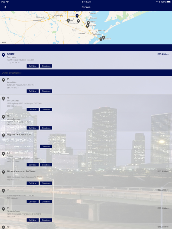 Pilgrim Cleaners iPad screenshot