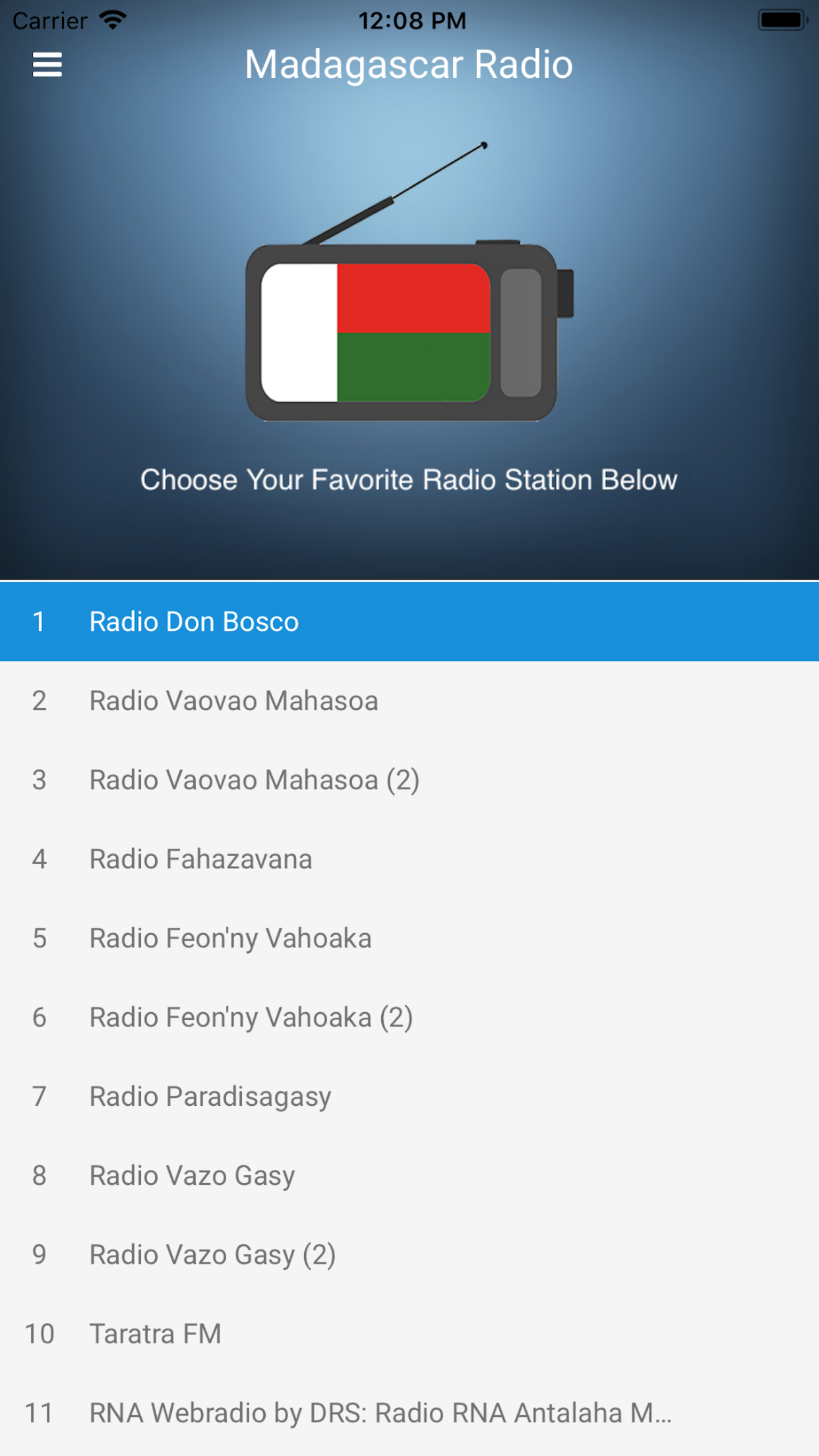 Madagascar Radio Station FM