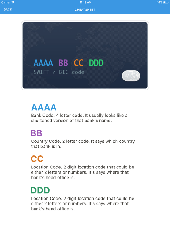 Screenshot #4 pour Bank SWIFT/BIC