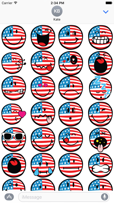 Screenshot #2 pour Smiley American Flags