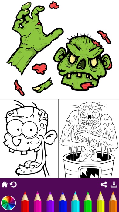 Zombie Coloring Book Pixie Artのおすすめ画像2