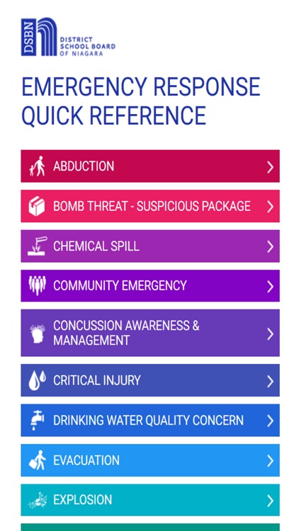 DSBN Emergency Response Ref.