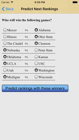 Game screenshot College Football Playoff Predictor hack