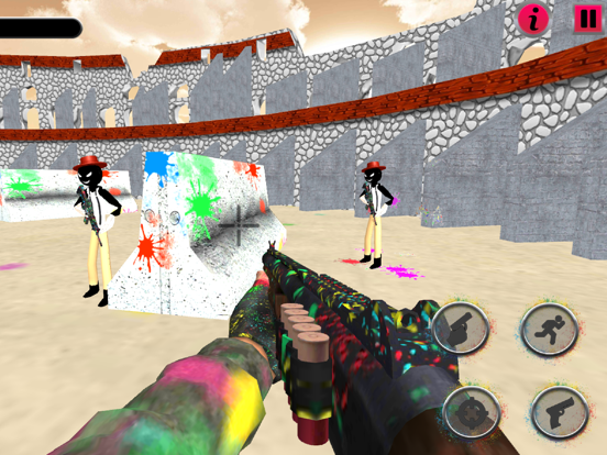 Stickman Paintball Arena Boom iPad screenshot