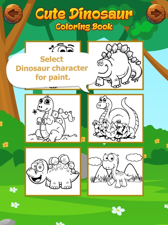 Screenshot #6 pour Dinosaur mignon Coloring Book