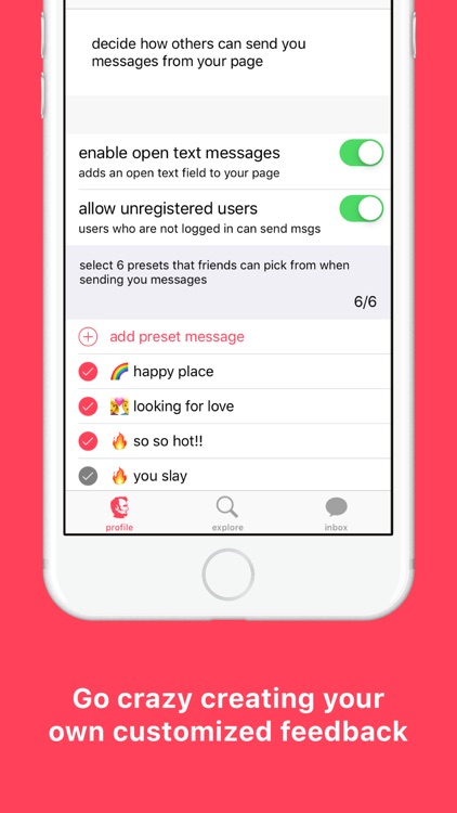 trufetti: fun secret feedback
