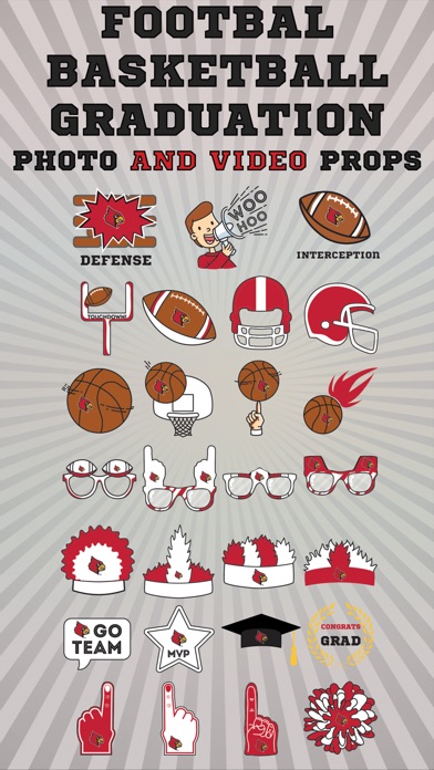 Louisville Cardinals Animated Selfie Stickers screenshot 3