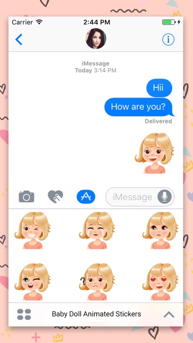 Baby Doll: Animated Stickers screenshot 2