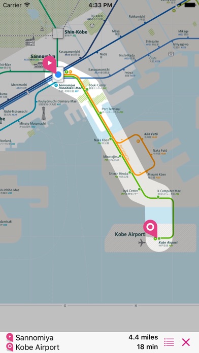 Screenshot #3 pour Kobe Rail Map Lite