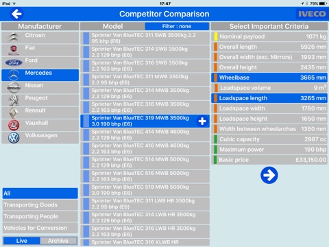 Iveco Competitor Data System screenshot 4