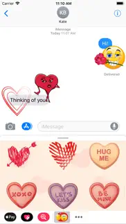 adorable couple love stickers iPhone Captures Décran 1