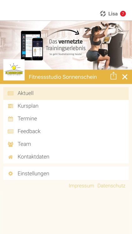 Fitnessstudio Sonnenschein
