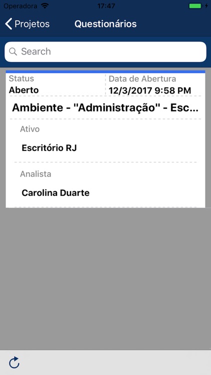 Risk Manager Questionários