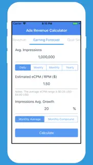 ads revenue calculator iphone screenshot 3
