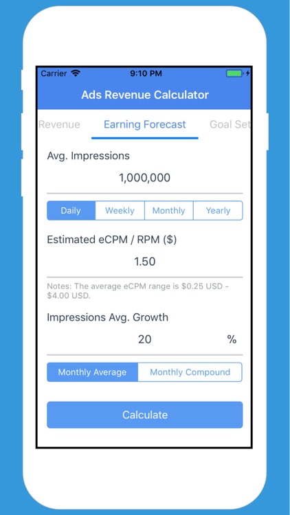 Ads Revenue Calculator by AppNextDoor Labs