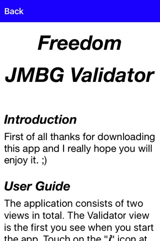 Freedom JMBG Validator screenshot 3