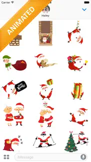 animated xmas santa stickers iphone screenshot 2