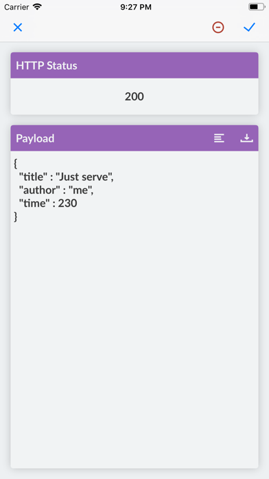 Just Serve - Server simulator screenshot