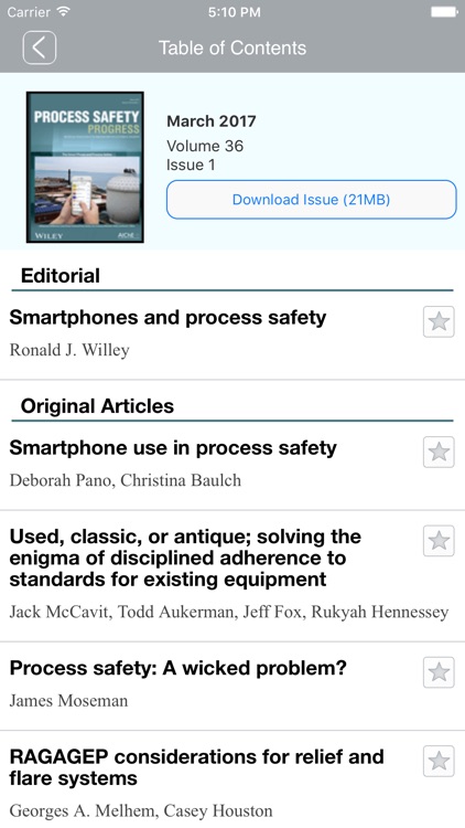 Process Safety Progress