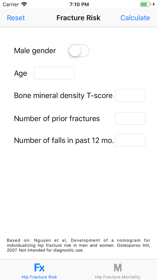 Hip Fracture Risk Calculator - 1.1 - (iOS)