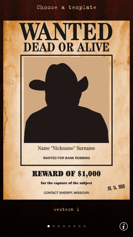 create gorgeous wanted posters to share with friends for fun