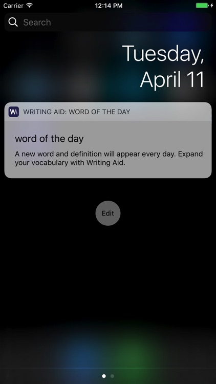 Writing Aid — Dictionary