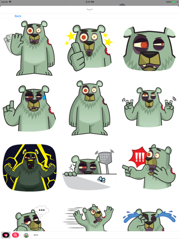 Zombie Stickers Collection iPad screenshot 7 - Stickers app