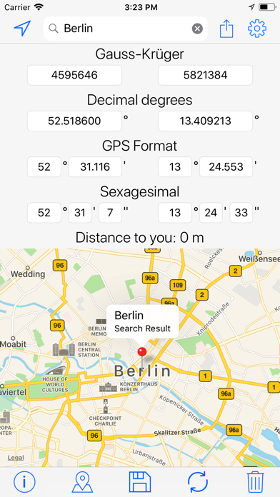 Gauss-Krüger Coordinates Tool Screenshot