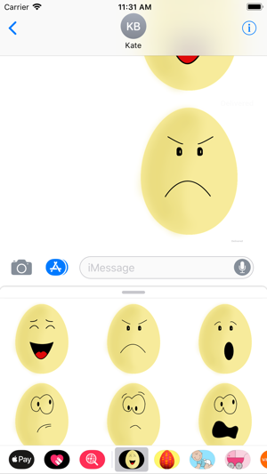 Yellow Egg Face Sticker Pack(圖2)-速報App