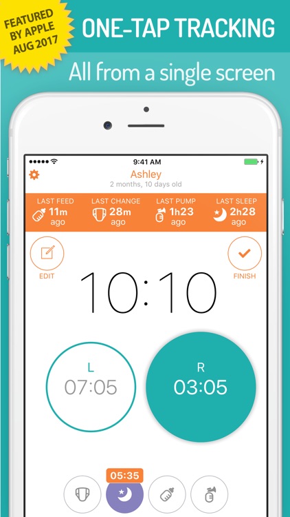 BabyTime Baby Feeding Timer - Breastfeeding & More screenshot-0
